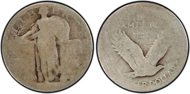1916 25C Standing Liberty PO1