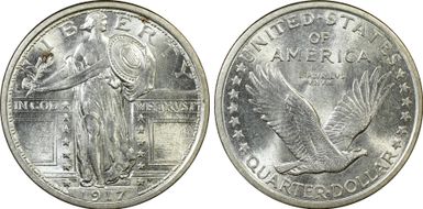 1917 25C Type 1 MS64FH
