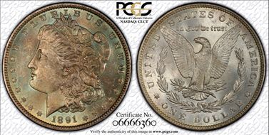 1891 $1 MS65