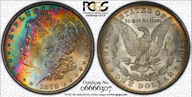 1878 7TF $1 Reverse of 1878 MS65