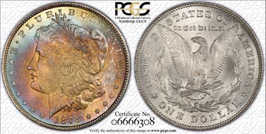 1878 7/8TF $1 Strong, VAM 37, 7/4 MS65+