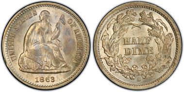 1863-S H10C MS65