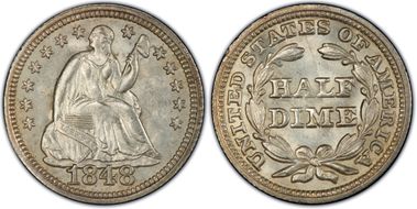 1848 H10C Large Date MS64+