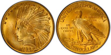 1932 $10 MS65+