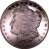 1886 $1 MS65DMPL