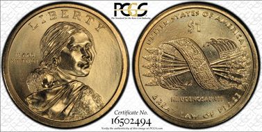 2010-P $1 Native American - Position A MS67