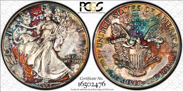 1987 $1 Silver Eagle MS67