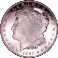 1885 $1 MS66DMPL