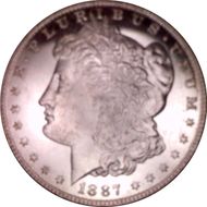 1887 $1 MS66DMPL