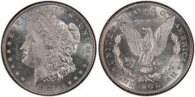 1878 8TF $1 VAM 1, Spear Point MS64