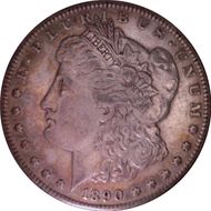 1890-CC $1 Tailbar XF45