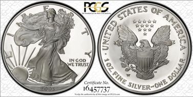 2003-W $1 Silver Eagle PR70DCAM
