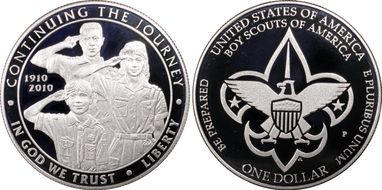 2010-P $1 Boy Scouts of America PR70DCAM