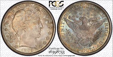 1892-S 50C MS67+
