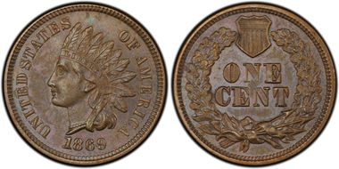 1869 1C AU58BN