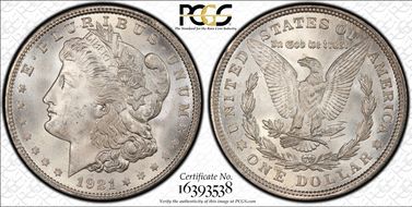 1921 $1 Morgan MS65