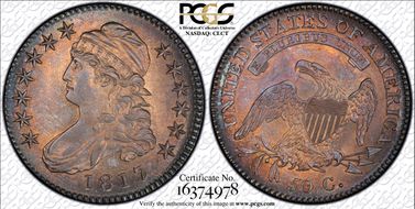 1817/3 50C Overton 101a MS63+