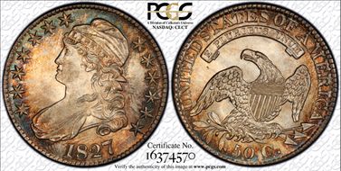 1827 50C Square Base 2 MS64+