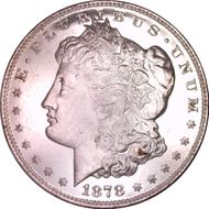 1878 8TF $1 VAM 14.7 Flake on Ear MS64DMPL