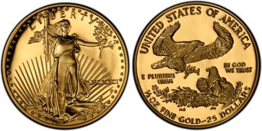 1991-P $25 Gold Eagle PR69DCAM