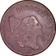 1797 1/2C C-3a, Low Head, Plain Edge VF30BN