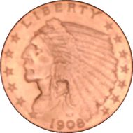 1908 $2.50 MS64