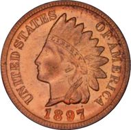 1897 1C MS65RD