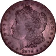 1878 8TF $1 VAM 14.20 Boll Lines AU53