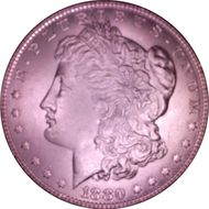 1880 $1 VAM 9, 8/7 Stem MS63