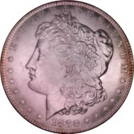 1880-O $1 VAM 6A 8/7 Ear MS63