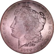 1880-O $1 VAM 43 Doubled Ear MS62