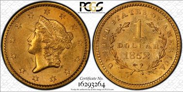 1852 G$1 MS62