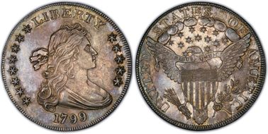 1799 $1 BB-159, Stars 8x5 AU58