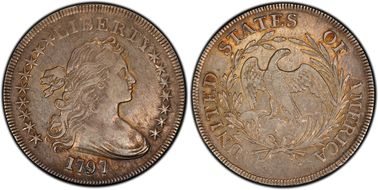 1797 $1 BB-73, Large Letters XF45