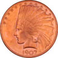 1907 $10 Indian MS63