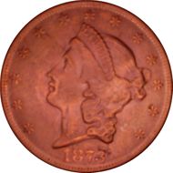 1873 $20 Open 3 MS62