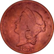 1875 $20 MS62