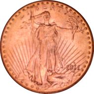 1911-D $20 MS66