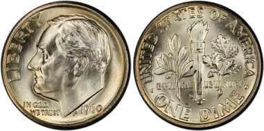 1960-D 10C MS67FB