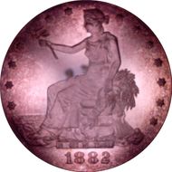1882 T$1 Trade PR63+ DCAM