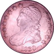 1830 50C Large 0 MS62