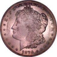 1878 8TF $1 VAM 14.17, Chip in Ear AU53