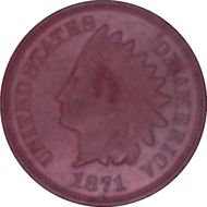 1871 1C Shallow N, FS-901 MS63BN