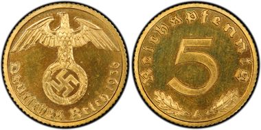 1936-A 5 Rcpfg J-316 PR64CAM