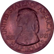 1921 50C Missouri MS65