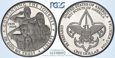 2010-P $1 Boy Scouts of America PR69DCAM