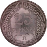 1909-A 25 Pfg J-18 PR65CAM