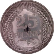 1909-F 25 Pfg J-18 PR66DCAM