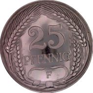 1910-F 25 Pfg J-18 PR67DCAM