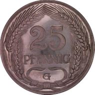 1910-G 25 Pfg J-18 PR65CAM